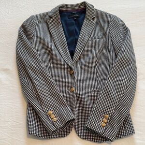 Talbots Classic Navy and White Blazer